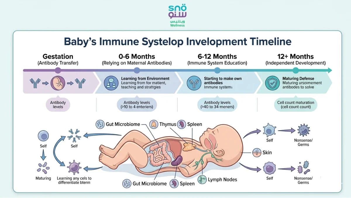 infographic to know When Do Babies Develop Immune System